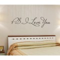 PS I Love You wall quote sticker 
